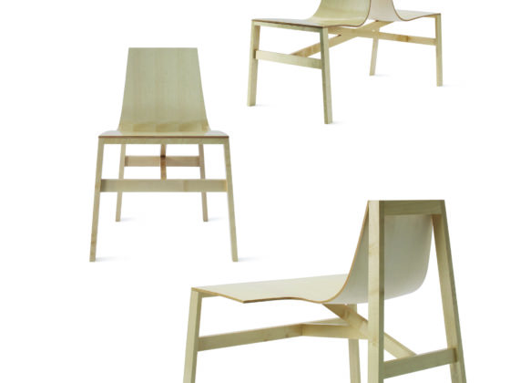 3 chaises design BERNARD MOÏSE pour le VIA